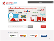 Tablet Screenshot of gutschein.com